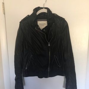 Black Faux Leather Jacket Size Medium